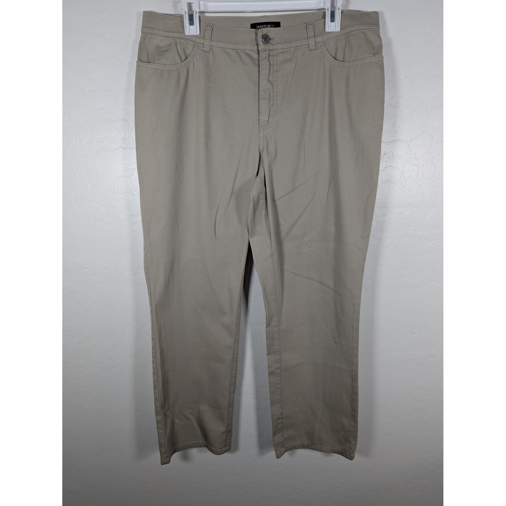 Lafayette 148 Pants Womens 12‎ Stretch Casual Straight Leg Lightweight Workwear